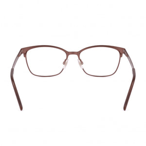 Hugo Boss HG 1083 Rectangle Eyeglasses Women — side view, Brown Alloy Steel temples