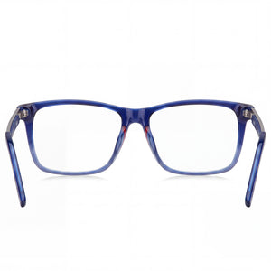 Hugo Boss Hg 1140 Rectangle Eyeglasses Women — side view, Blue Acetate temples