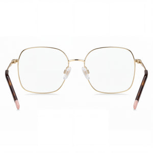 Hugo Boss Hg 1185 Square Eyeglasses Women — side view, Gold Metal temples