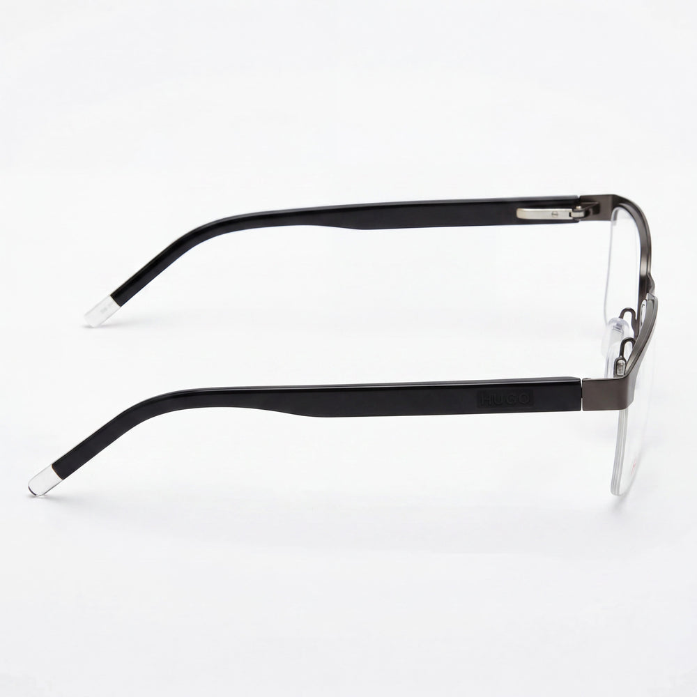 Hugo Boss HG 1199 Rectangle Eyeglasses for Men — front view, Stainless Steel