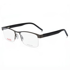 Hugo Boss HG 1199 Black Rectangle Eyeglasses for Men, Stainless Steel frame