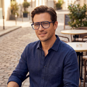 Hugo Boss HG 1200 Blue Eyeglasses Men — lifestyle wear, office and reading