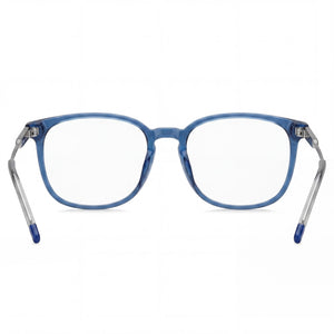 HUGO Hg 1205 Rectangle Eyeglasses Men — side view, Blue Magnesium temples