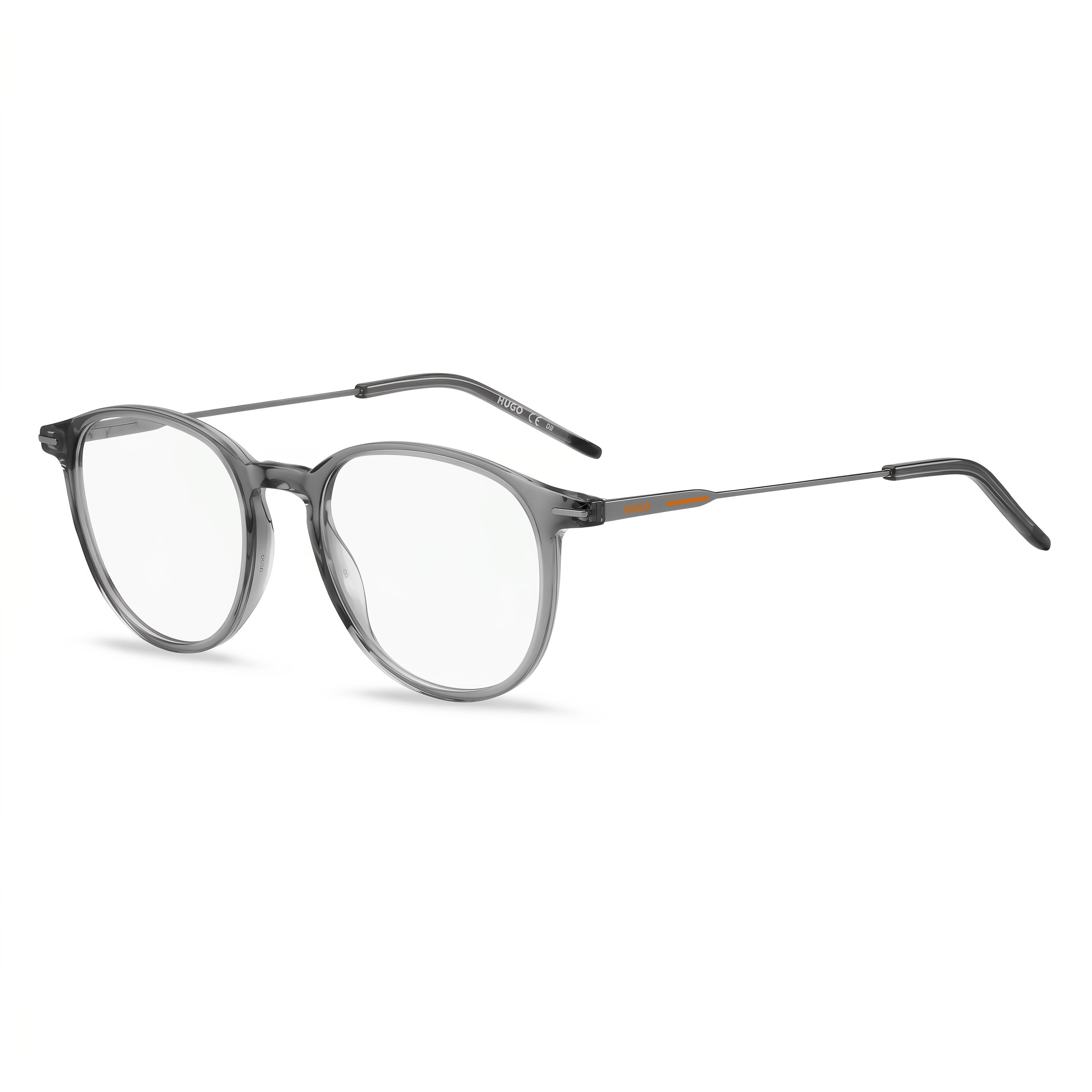 Hugo Boss HG 1206 Grey Ruthenium Round Unisex Eyeglasses, 50mm, Photo 1