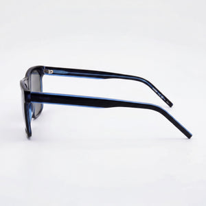 Hugo Boss HG 1242/S Rectangle Sunglasses Men — side view, Non-Polarized Black lens