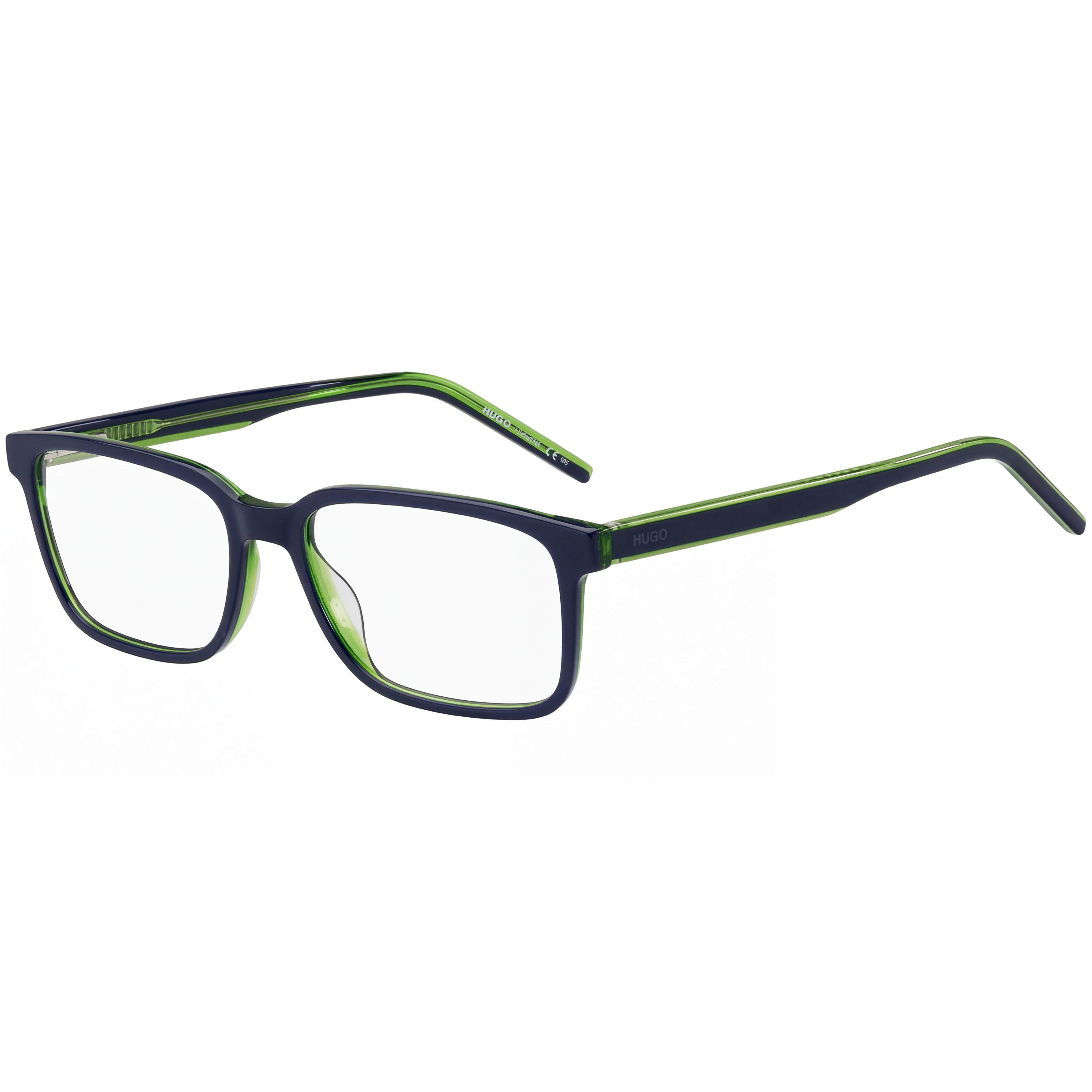 Hugo Boss Hg 1245 Blue Green Square Eyeglasses for Men, Acetate 53mm, Photo 1