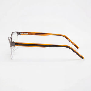 Hugo Boss Hg 1247 Rectangle Eyeglasses for Men — front view, Alloy Steel