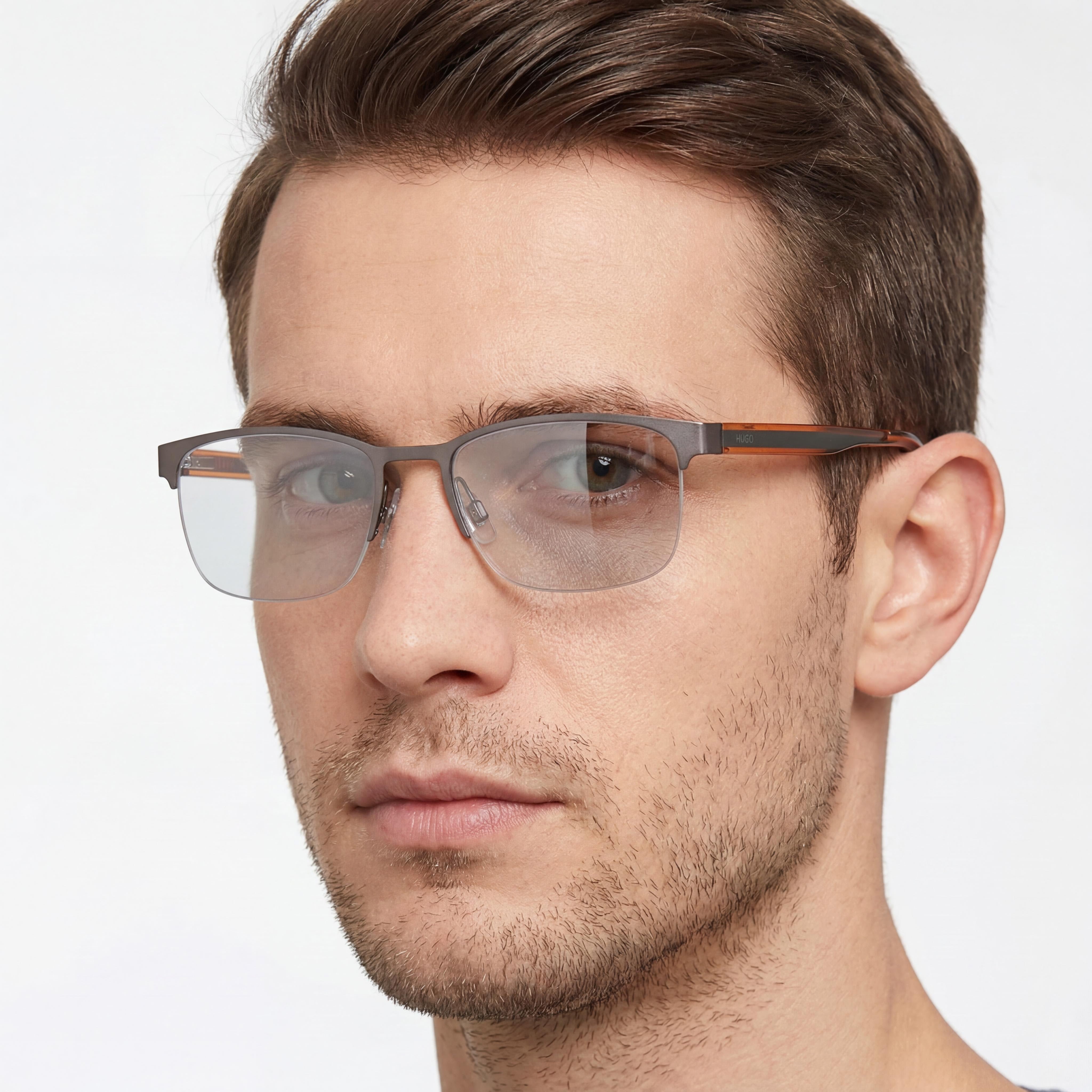 Gafas de hombre Hugo Boss Hg 1247 Ruthen Green Rectangulares, Photo 3