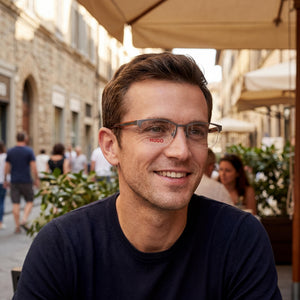 Hugo Boss Hg 1247 Rectangle Eyeglasses for Men — interior view, Polycarbonate demo lenses
