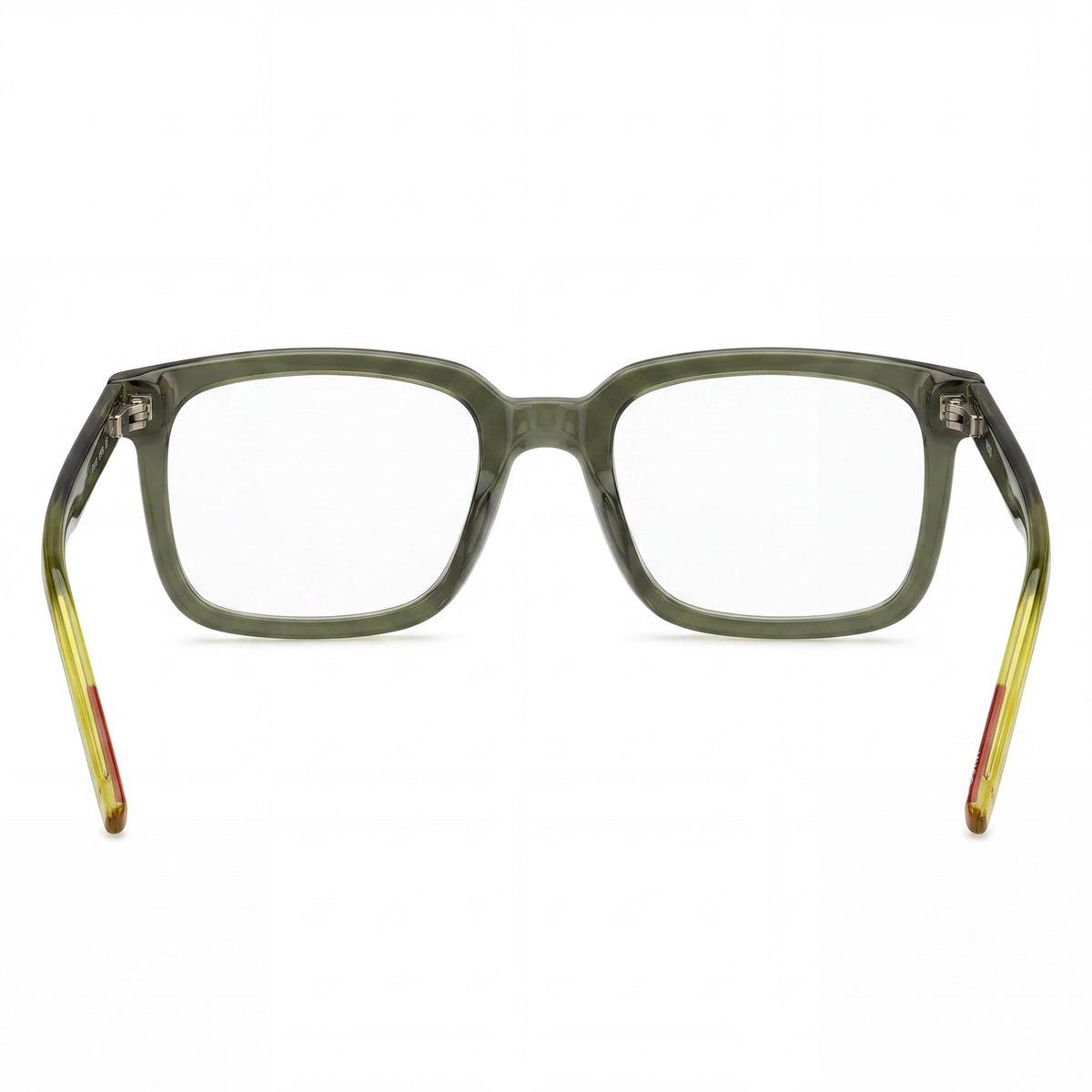 Gafas graduadas cuadradas para hombre HUGO Hg 1261 verde y amarillo, 51 mm, Photo 3