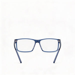 Hugo Boss Hg 1262 Rectangle Eyeglasses Men — side view, Blue ECO Acetate temples