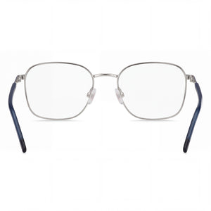 Hugo Boss Hg 1273 Rectangle Eyeglasses Unisex — side view, Blue Metal temples