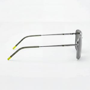 Hugo Boss Hg 1287/S Aviator Sunglasses Men — side view, Non-Polarized Green lens