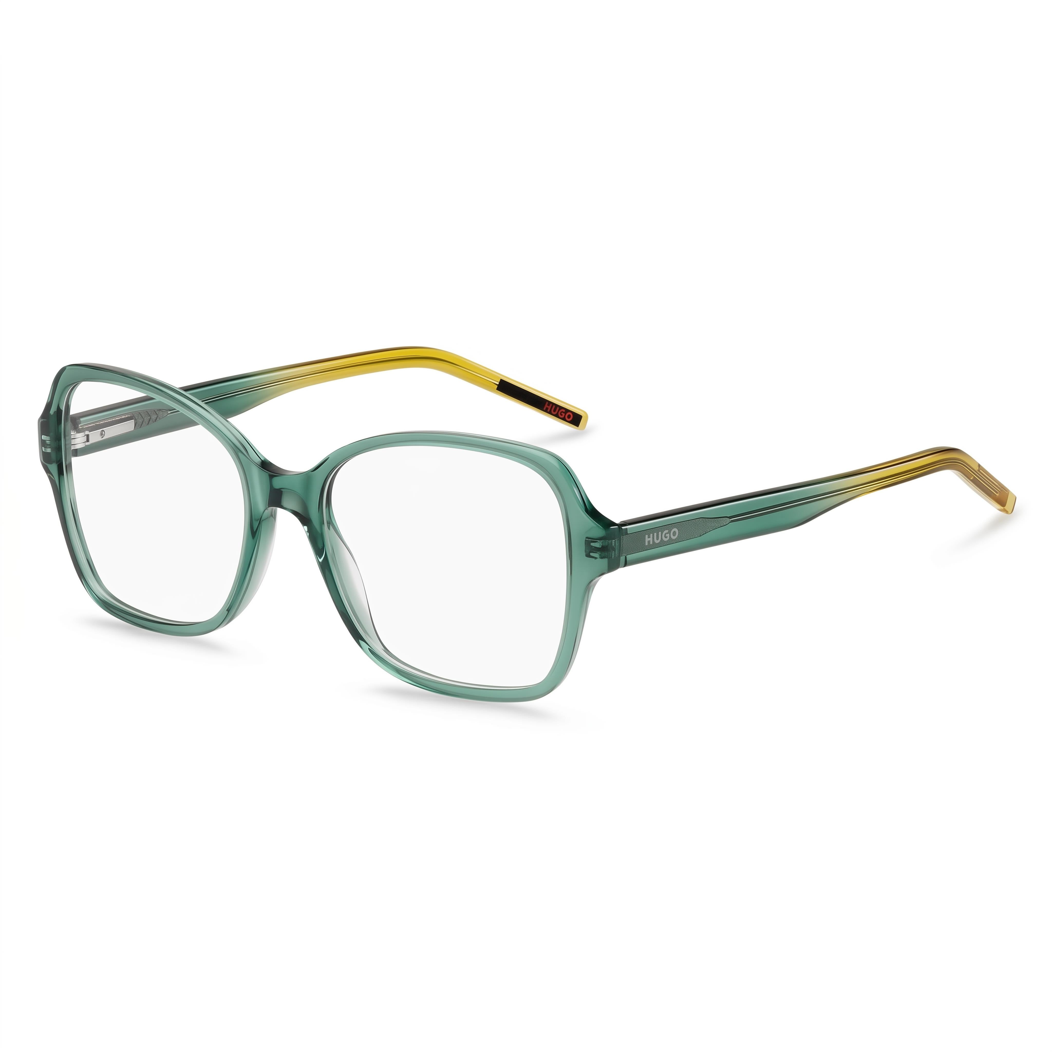Gafas cuadradas Hugo Boss HG1267 verdes y amarillas para mujer, 53 mm, Photo 1
