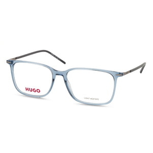 Hugo Boss HG1271 Blue Rectangle Eyeglasses for Men, Magnesium frame