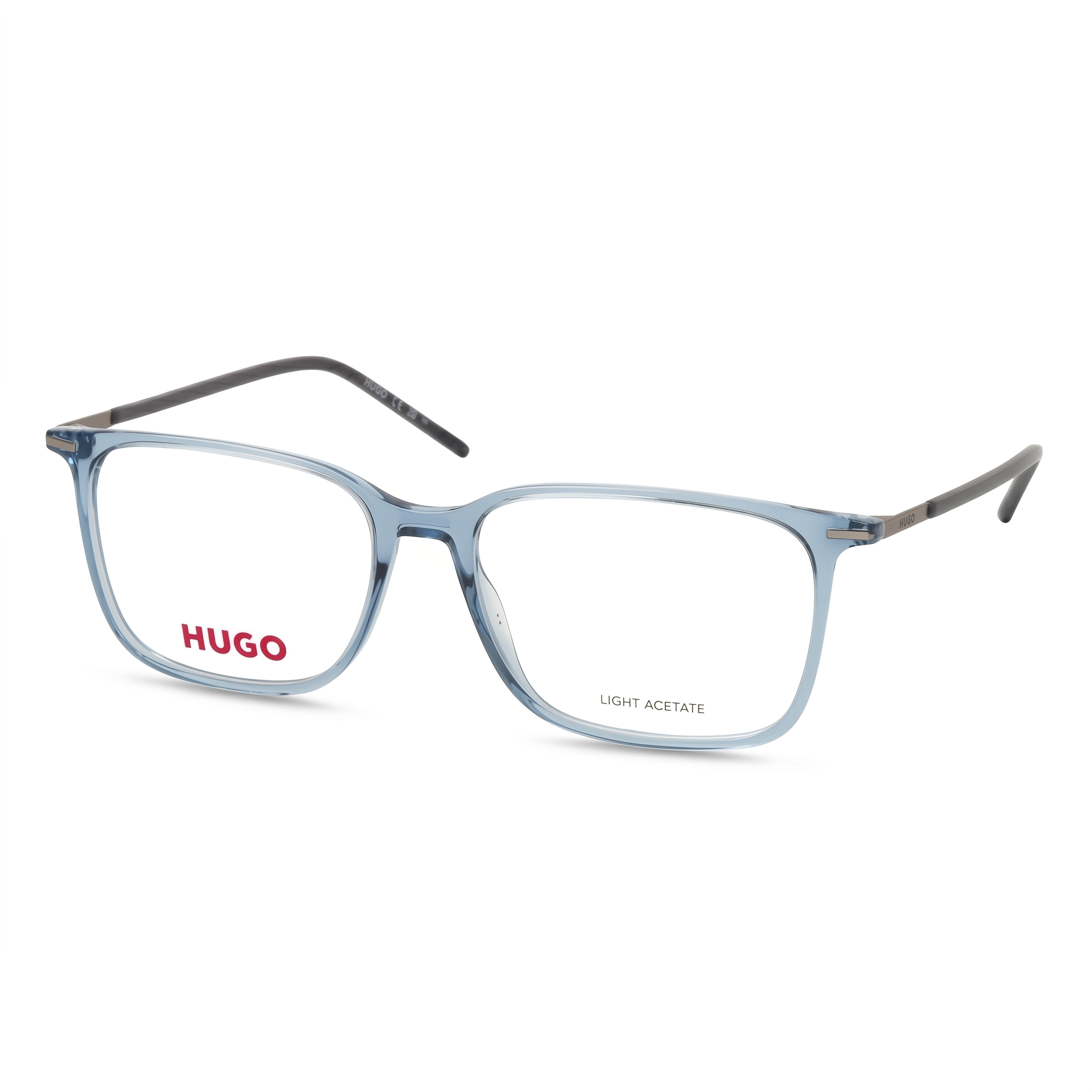 Hugo Boss HG1271 Blue Rectangle Eyeglasses for Men, Magnesium 52mm, Photo 1
