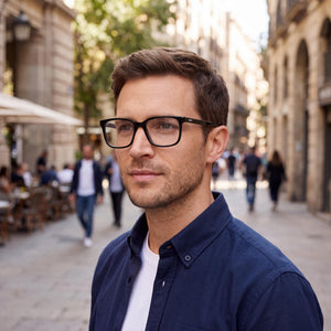 Hugo Boss Hugo 1010 Black Eyeglasses Men — lifestyle wear, planning sessions and note taking