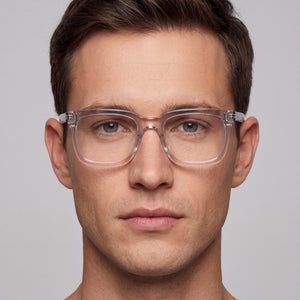 Hugo Boss HUGO 1300 Square Eyeglasses Men — side view, Black Blue frame