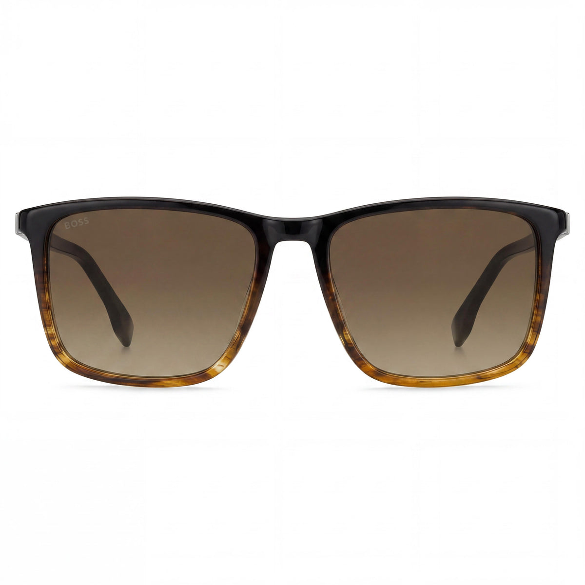 Gafas de sol rectangulares Hugo Boss International de cuerno marrón para hombre, 56 mm, Photo 2
