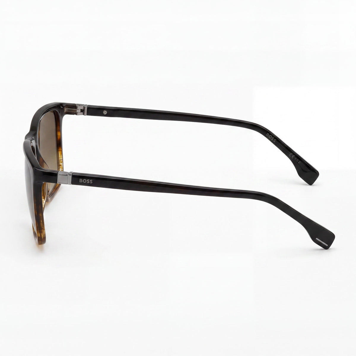 Gafas de sol internacionales de acetato de cuerno marrón Hugo Boss para hombre con lentes de policarbonato, protección UV 56/17/145, Photo 3