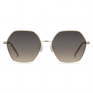 Hugo Boss Light & Minimal Square Sunglasses for Women — front view, Stainless Steel frame