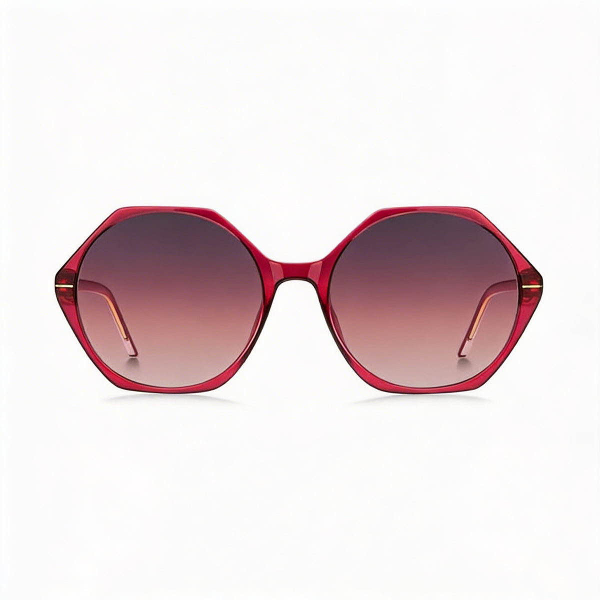 Gafas de sol Hugo Boss ligeras y minimalistas para mujer con montura de magnesio color cereza y protección UV 56-18-140, Photo 2