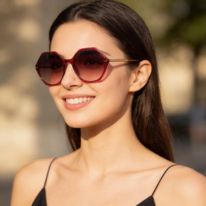 Hugo Boss Light & Minimal Red Sunglasses Women — lifestyle wear, garden parties and weekend brunches