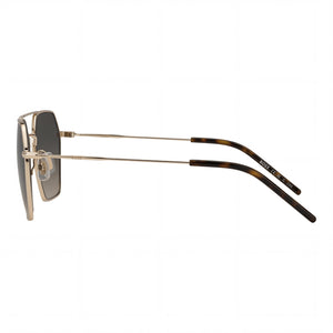 Hugo Boss Minimalist Aviator Sunglasses Women — side view, Non-Polarized Rose Gold lens