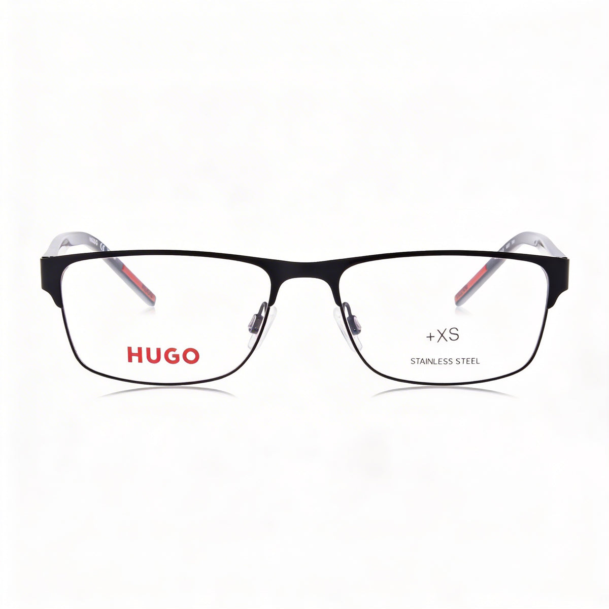 Hugo Boss Modern Black Rectangle Eyeglasses for Men, 55mm, Photo 2