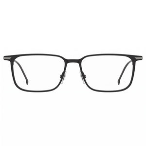 Hugo Boss Modern Rectangle Eyeglasses for Unisex — front view, Titanium