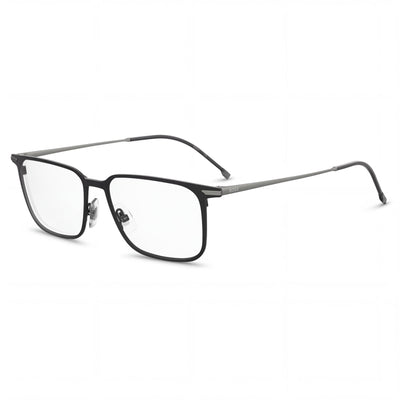 Hugo Boss Modern Matt Black Rectangle Eyeglasses Unisex, Titanium frame