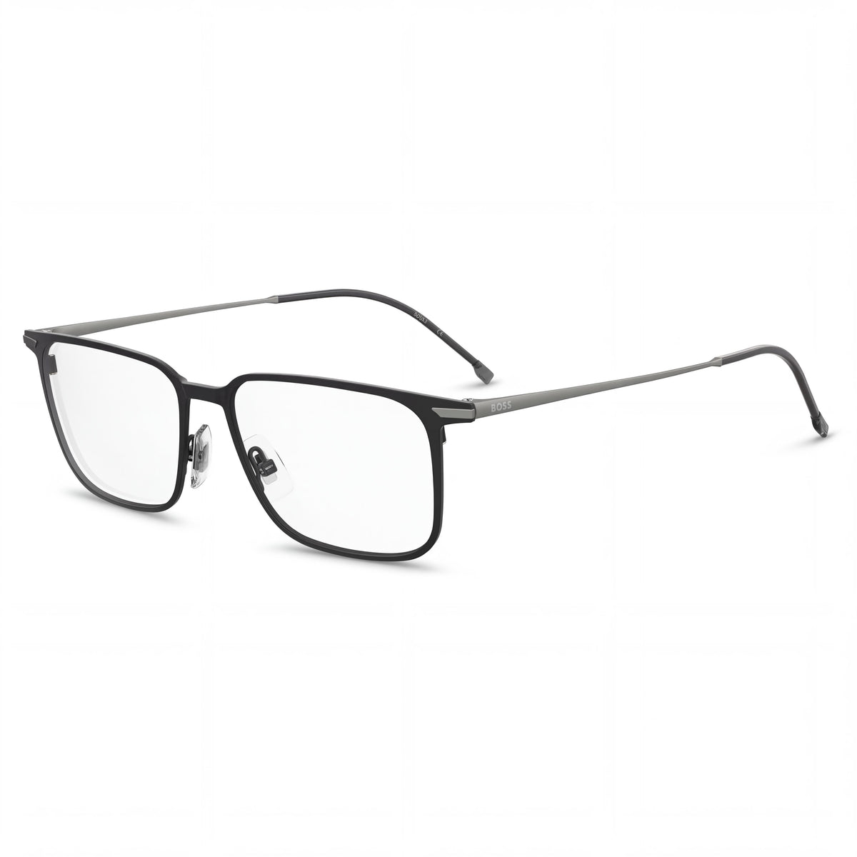 Hugo Boss Modern Unisex Eyeglasses, Matt Black Titanium, Photo 1