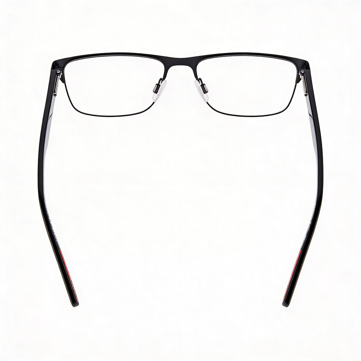 Hugo Boss Modern Black Rectangle Eyeglasses for Men, 55mm, Photo 3