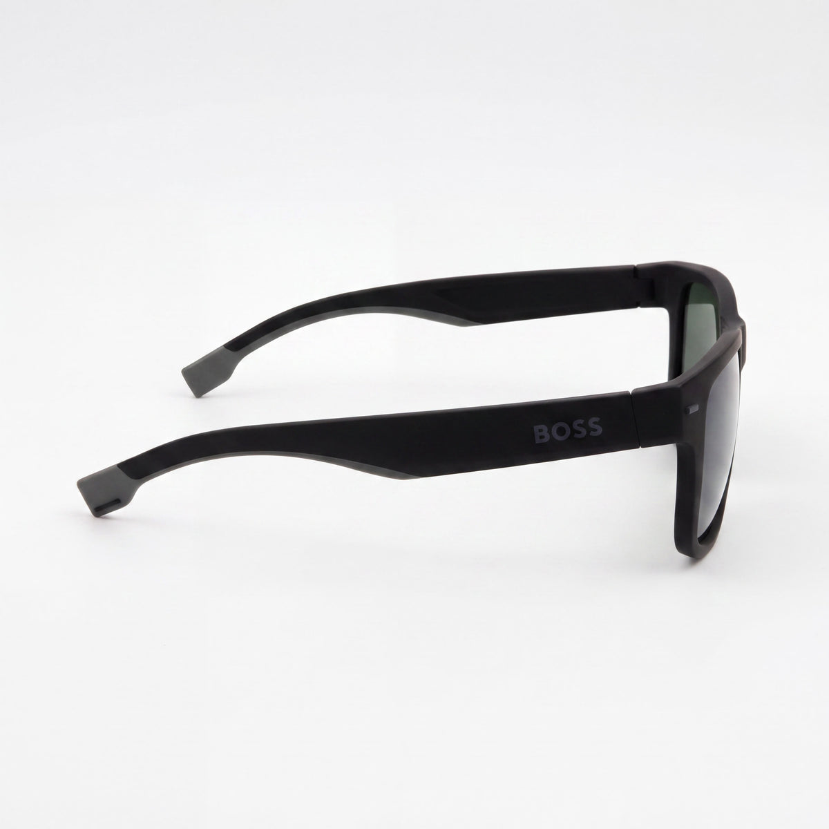 Gafas de sol rectangulares unisex Hugo Boss Modern Matte Black Grey, 55 mm, Photo 2