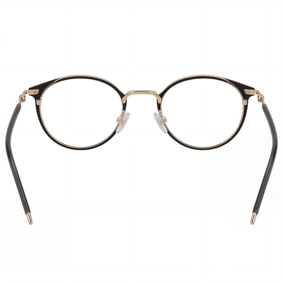 Gafas Hugo Boss Modern Unisex Redondas Negras y Doradas, Acero de Aleación 50mm, Photo 3