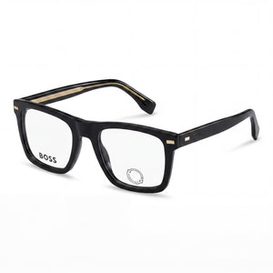 Hugo Boss Modern Black Square Eyeglasses for Men, Acetate frame
