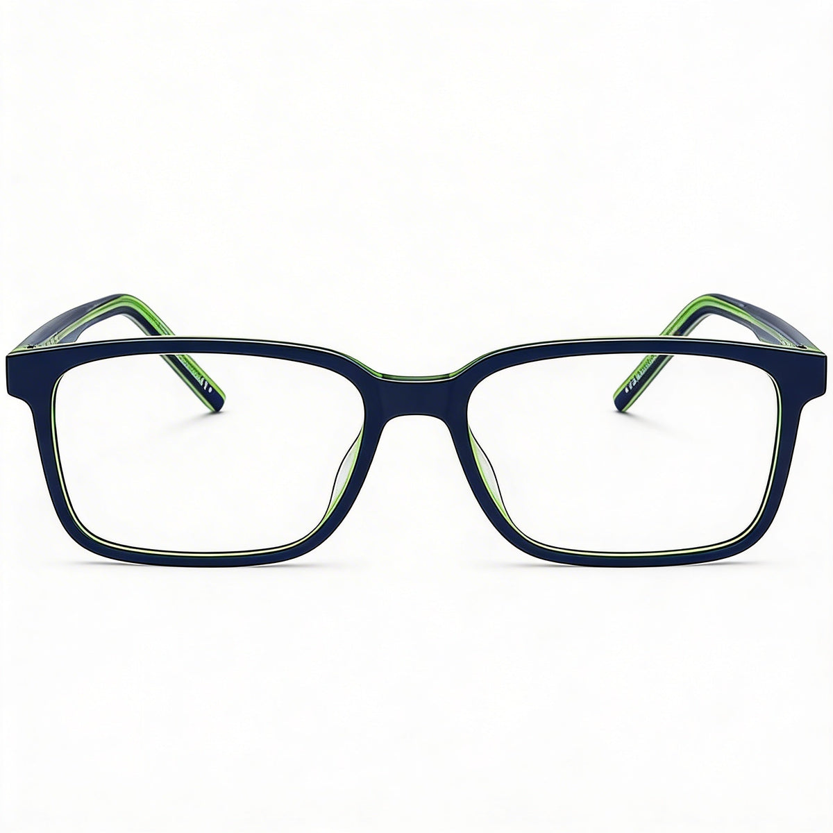 Gafas Hugo Boss Modern rectangulares azul verdoso para hombre, acetato de 53 mm, Photo 2