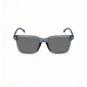 Hugo Boss Modern Rectangular Sunglasses for Men — front view, Acetate frame