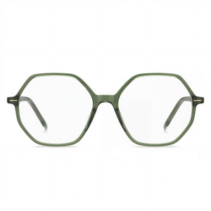 Hugo Boss Modern Geometric Eyeglasses for Women — front view, Magnesium