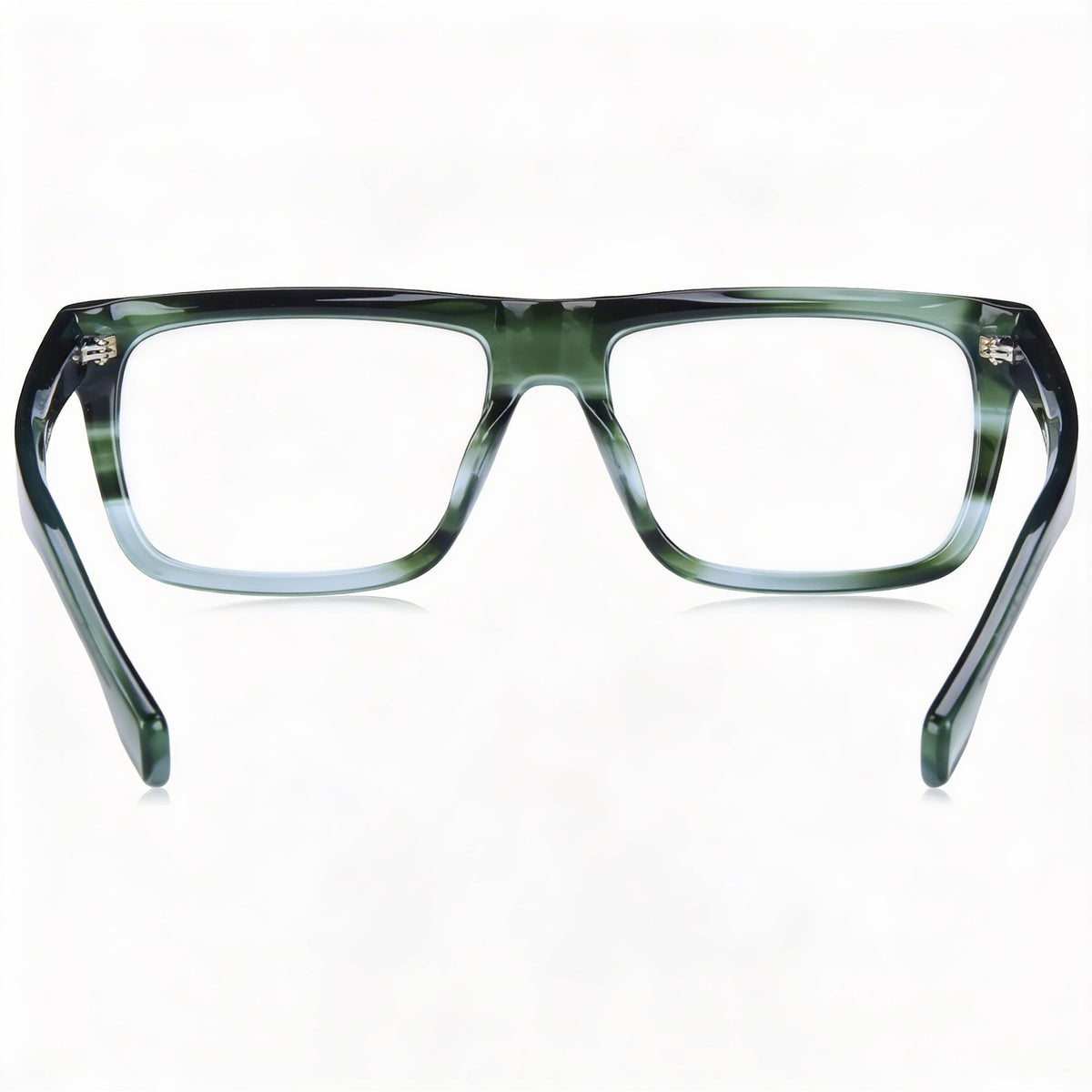 Gafas rectangulares Hugo Boss Modern Green con montura de cuerno, unisex, 53 mm, Photo 3