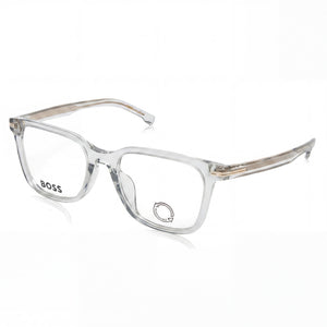 Hugo Boss Modern Grey Square Eyeglasses for Men, Acetate frame