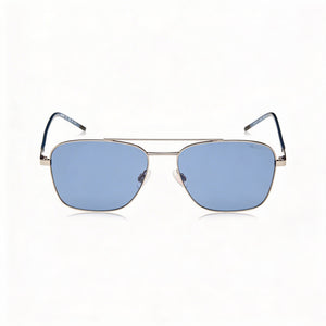 Hugo Boss Modern Rectangle Sunglasses for Men — front view, Metal frame