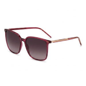 Hugo Boss Pink Square Sunglasses for Women, Burgundy lens
