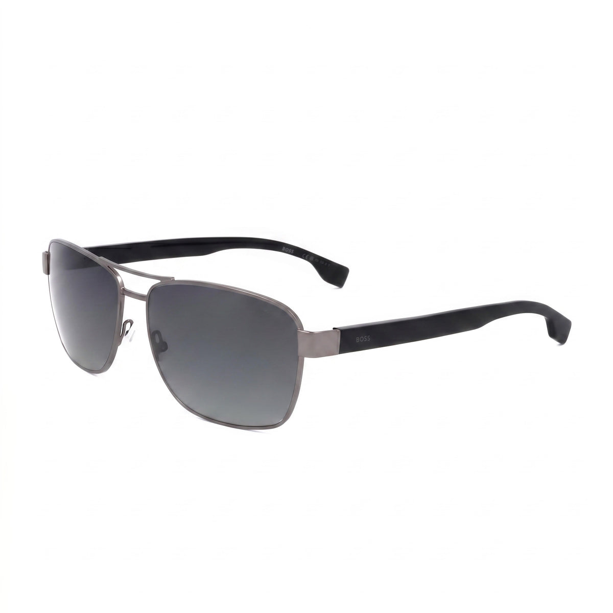 Gafas de sol rectangulares Hugo Boss R8060wj grises y negras para hombre, 60 mm, Photo 1