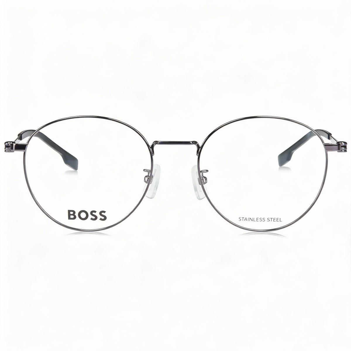 Gafas graduadas redondas Hugo Boss 1539/F para hombre en color negro, acero aleado 52 mm, Photo 2