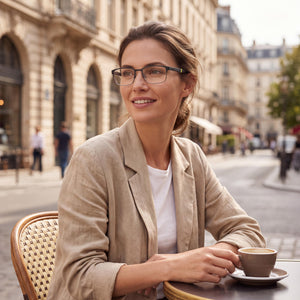 HUGO Hg 0136 Rectangle Eyeglasses Unisex — side view, Black Alloy Steel temples