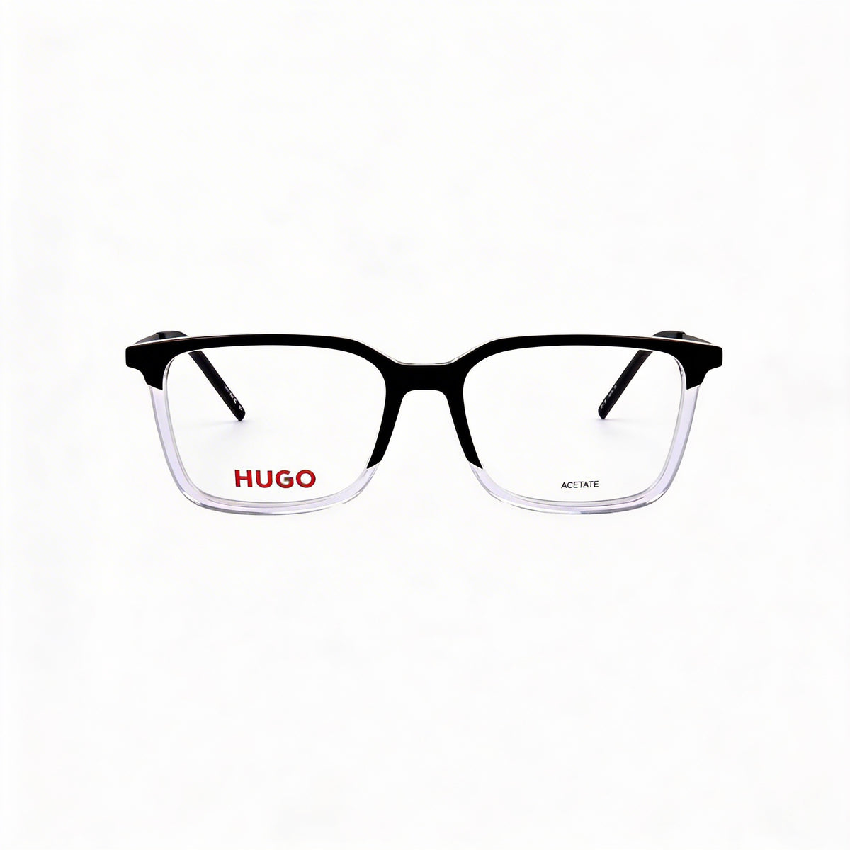 Gafas graduadas unisex HUGO Hg 1125 Black Crystal cuadradas, 53mm, Photo 2