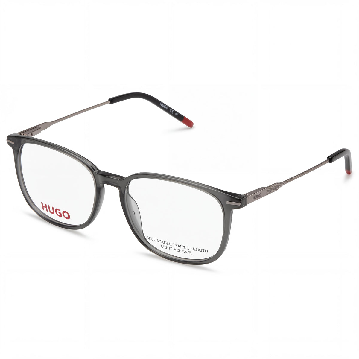 HUGO Hg 1205 Grey Rectangle Eyeglasses Unisex, 52mm, Photo 1