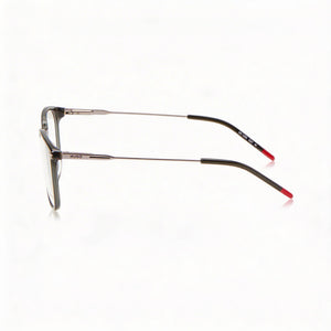 HUGO Hg 1205 Rectangle Eyeglasses Unisex — side view, Grey Magnesium temples