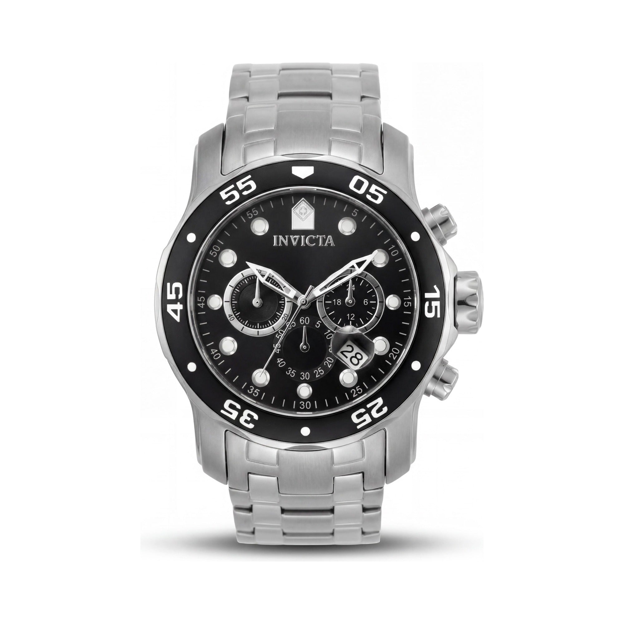 Invicta 0069 Men's Chronograph Watch, Black Dial Stainless Steel 48mm, Photo 1